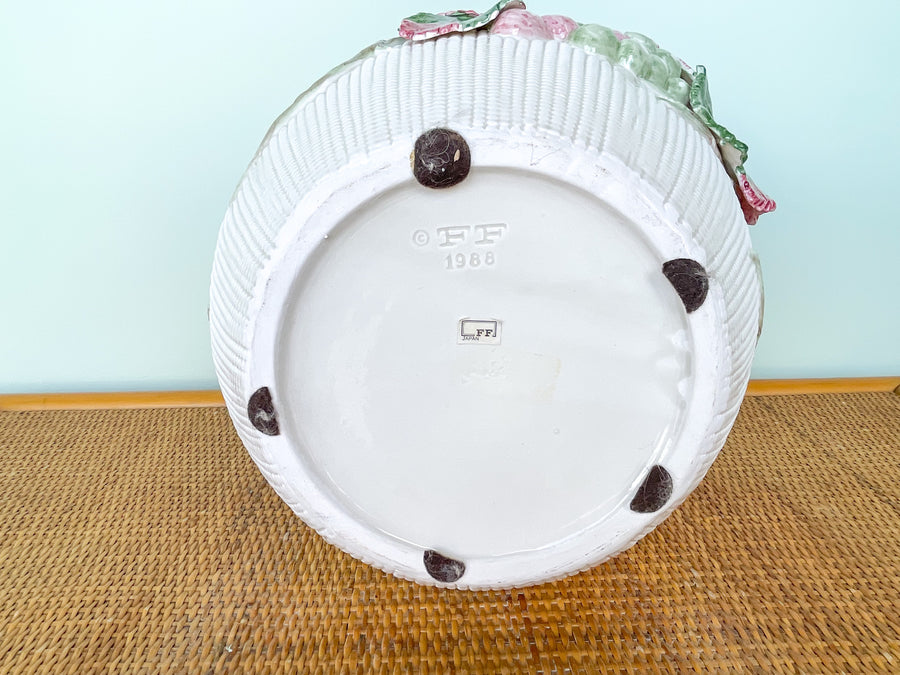Fitz and Floyd Basket Cachepot