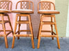 Set of Four Coastal Rattan Bar Stools