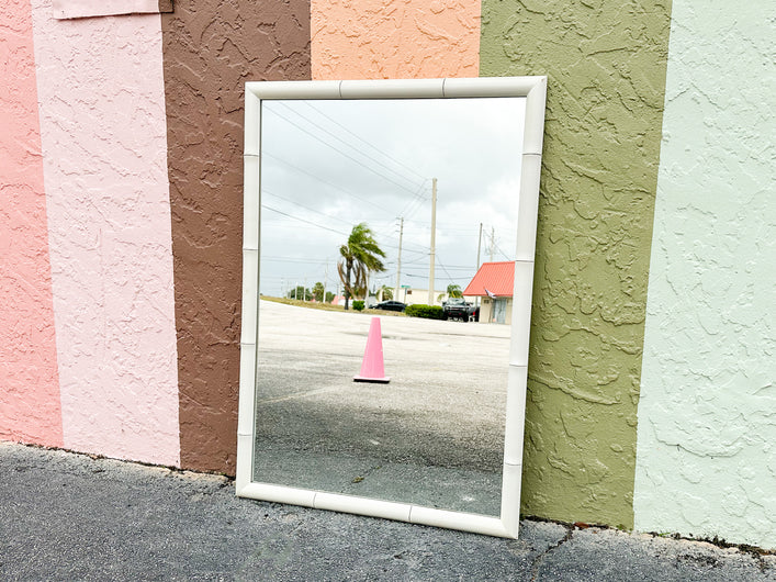 Simple Chic Faux Bamboo Mirror