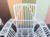 Pair of Stick Wicker Painted Lounge Chairs