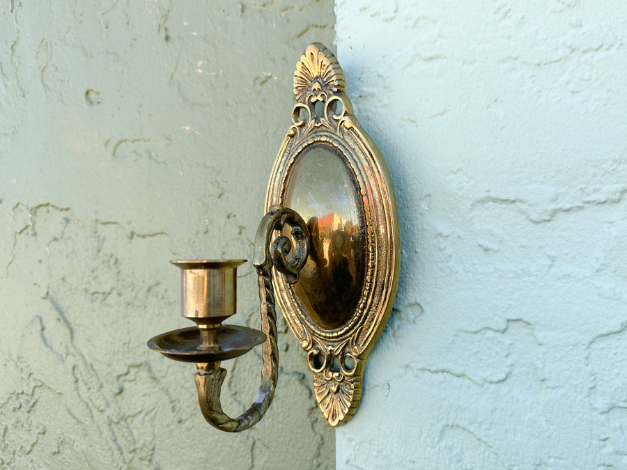 Pair of Petite Brass Wall Sconces