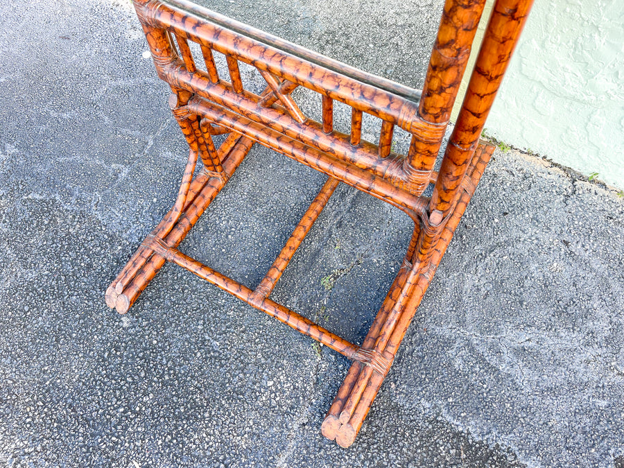 Tortoiseshell Rattan Full Length Mirror
