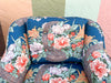 Pair of Ficks Reed Rattan Lounge Chairs and Ottomans