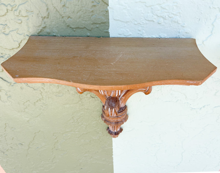 Pair of Italian Wooden Wall Shelves