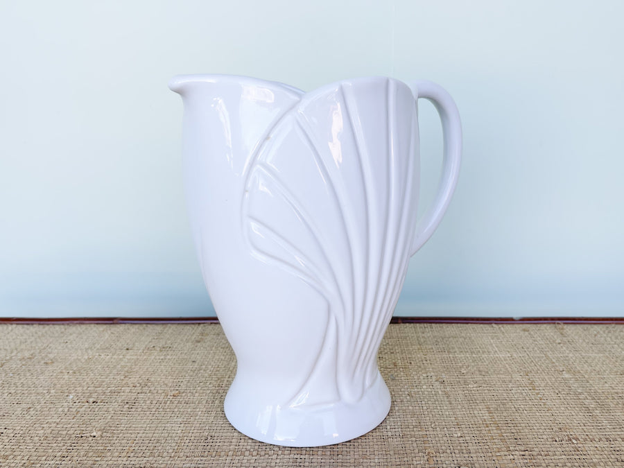 Italian Ceramic Shell Bowl and Pitcher
