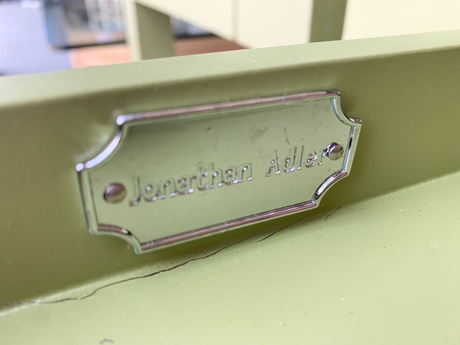 Pair of Celery Green Side Tables