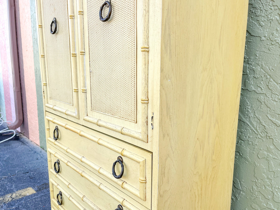 Faux Bamboo Armoire