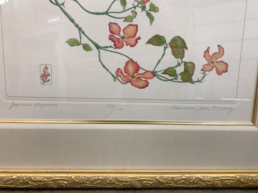 Set of Four Floral Prints by Charolette Ann Meckley