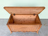 Wicker Wrapped Cedar Toy Chest