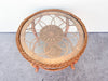 Flower Power Rattan Side Table