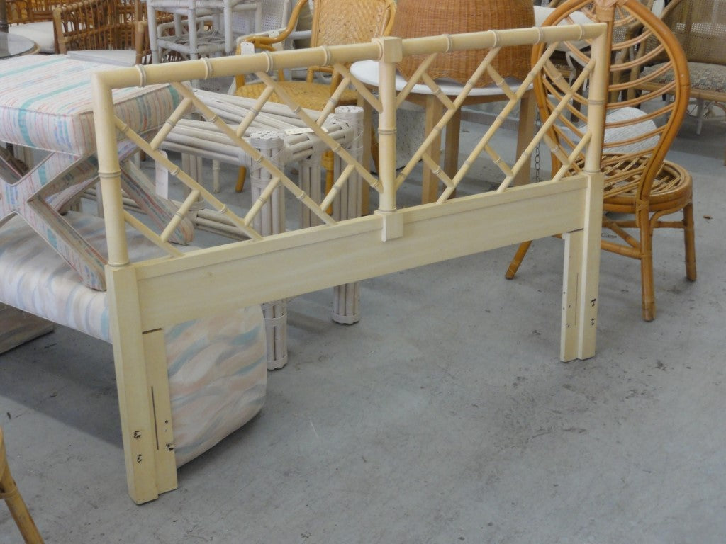Faux Bamboo Chippendale Queen Headboard