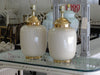 Ceramic Cream & Gold Metalic Lamps