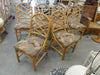 Set of 6 Rattan Chippendale Side Chairs