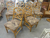 Set of 6 Rattan Chippendale Side Chairs