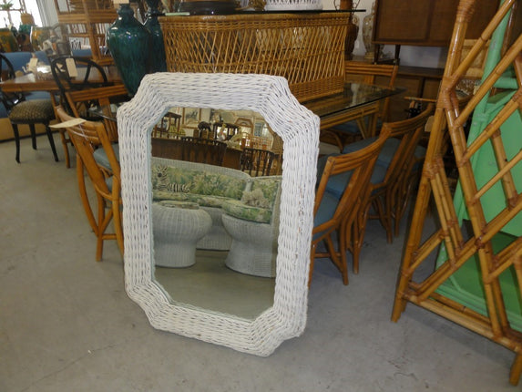 Island Style Woven Rattan Mirror