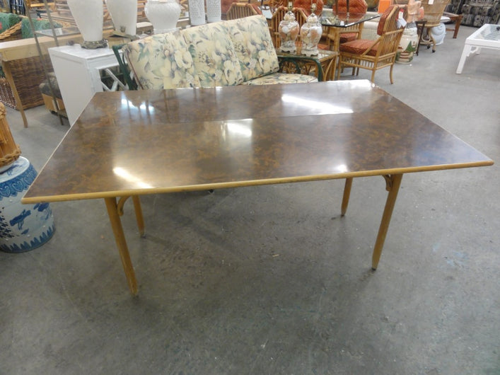 Faux Burlwood Console and Flip Top Table