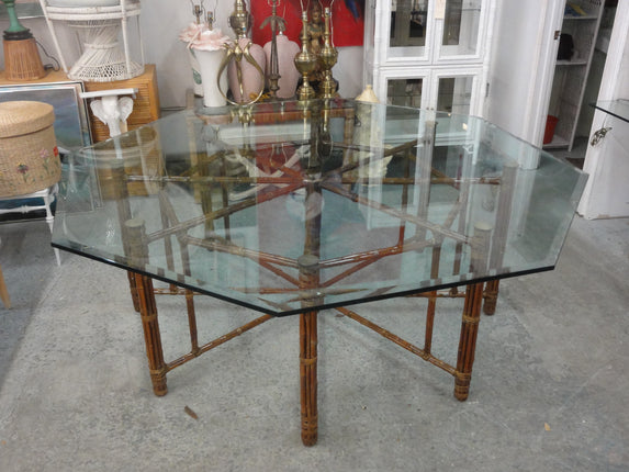 Restored McGuire Bamboo Dining Table