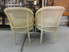 Pair of Faux Bamboo Barrel Chairs