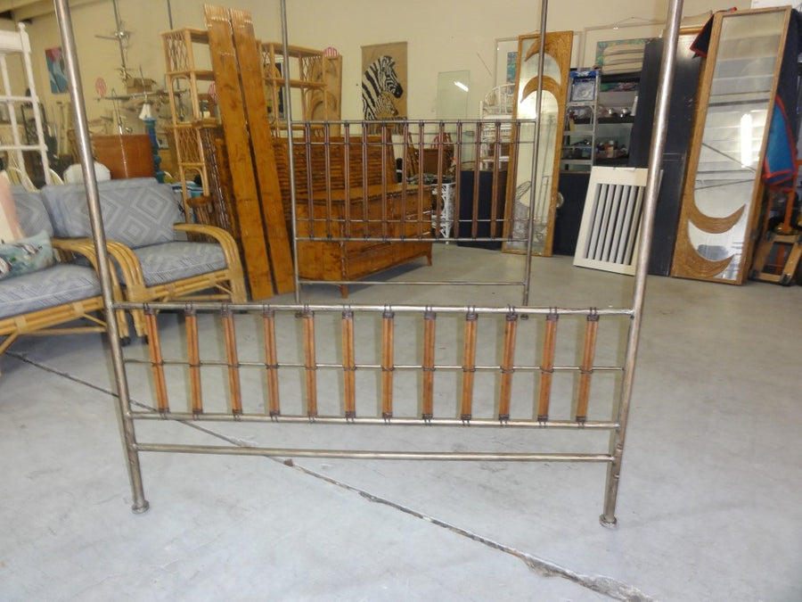 Queen Palm Frond Four Poster Bed