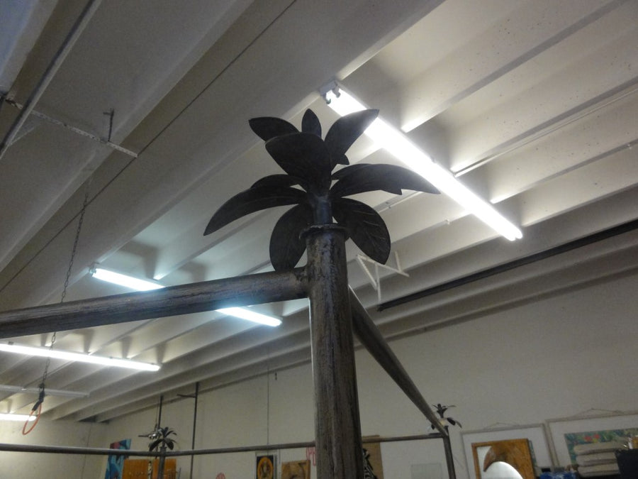 Queen Palm Frond Four Poster Bed