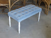 Palm Beach Faux Bamboo Tufted Bench