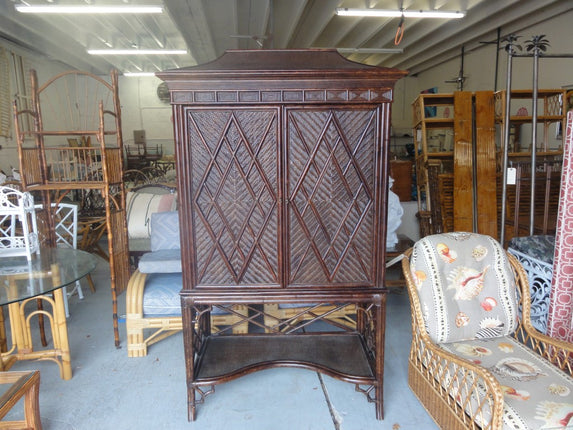 Palm Beach Island Style Pagoda Cabinet