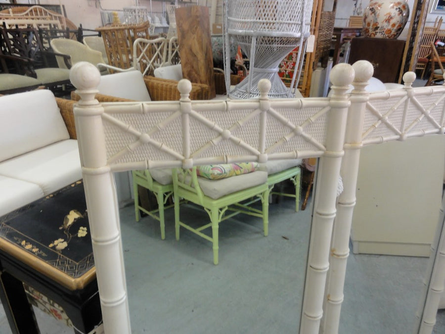 Pair of Palm Beach Faux Bamboo Mirrors