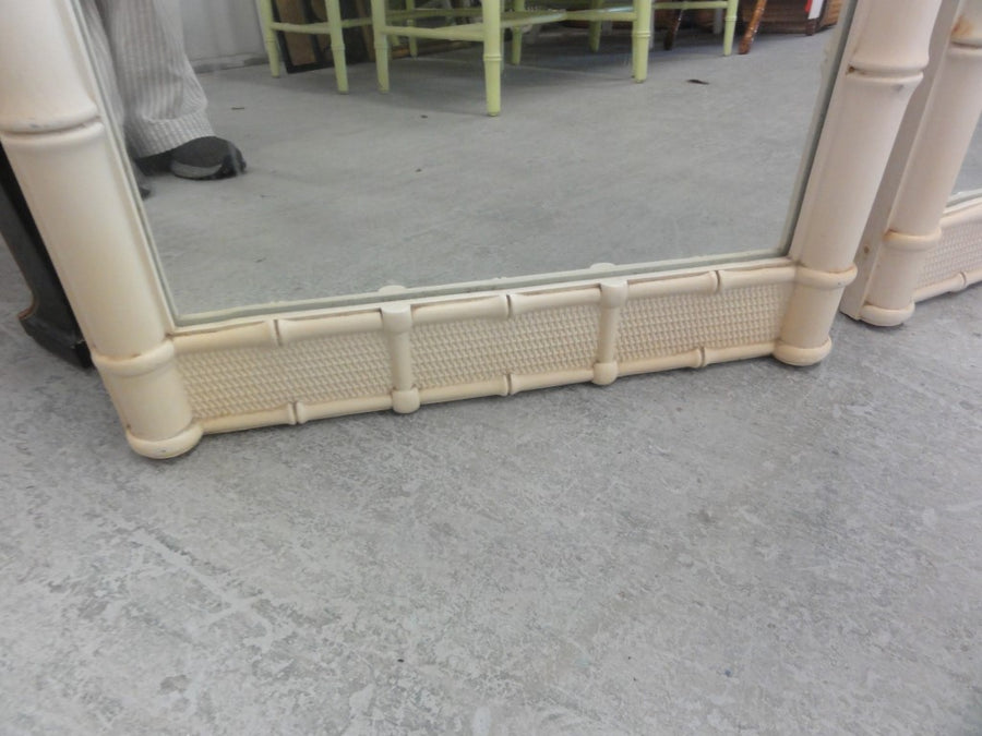 Pair of Palm Beach Faux Bamboo Mirrors