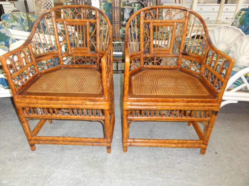 Pair of Tortoise Shell Brighton Chairs