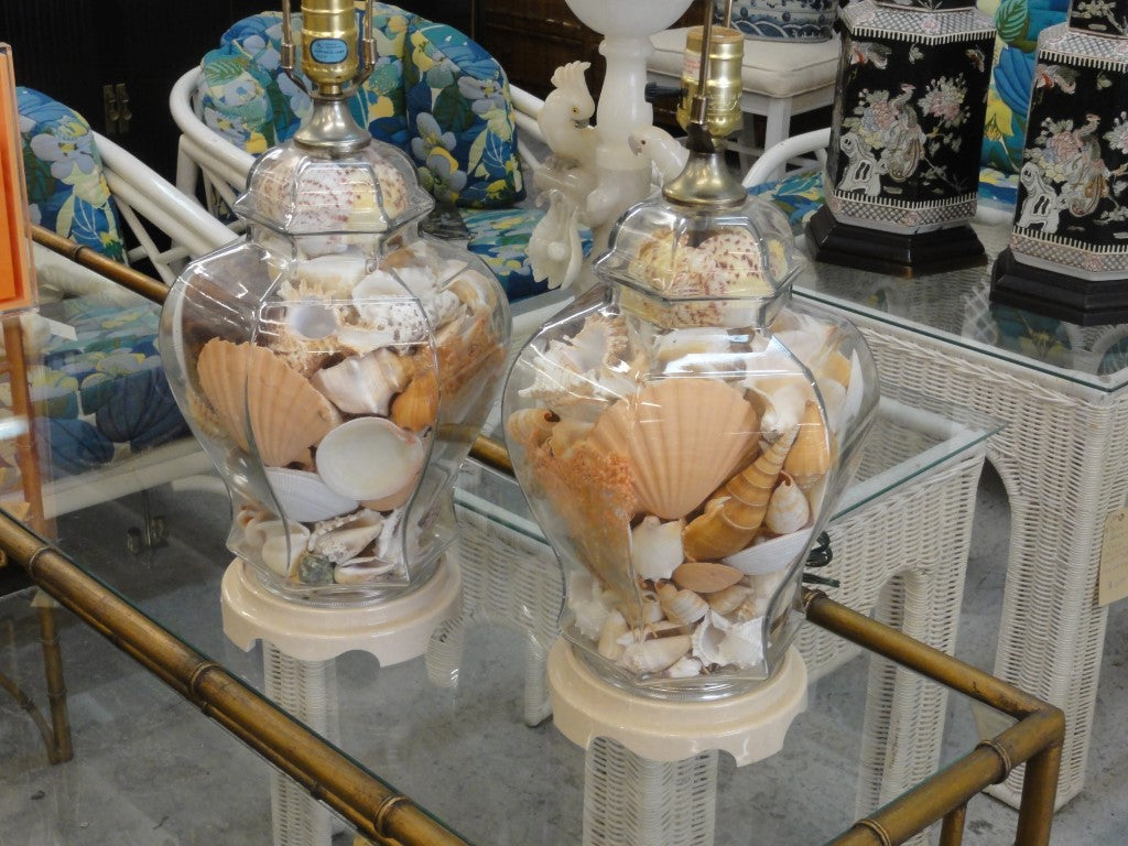 Amazing Sea Shell Ginger Jar Lamps