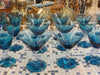 30 Piece Caribbean Blue Crystal Stemware