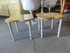 Pair of Faux Bamboo Clover Tables