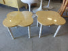 Pair of Faux Bamboo Clover Tables