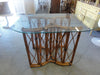 Burnt Rattan Entry Table