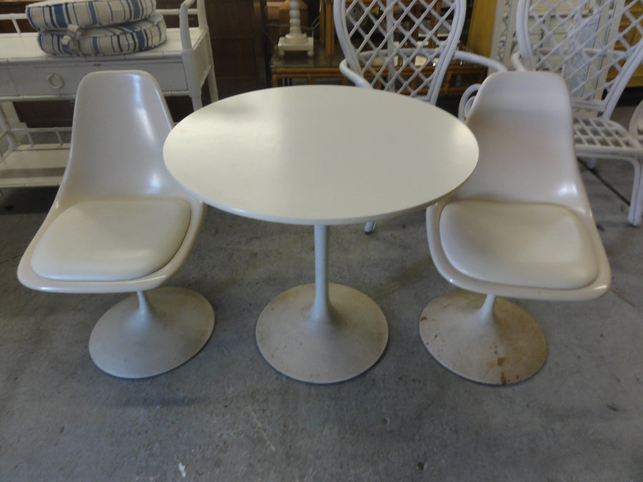 1970's Tulip Bistro Table & Chair Set