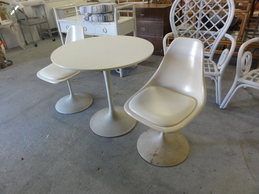 1970's Tulip Bistro Table & Chair Set