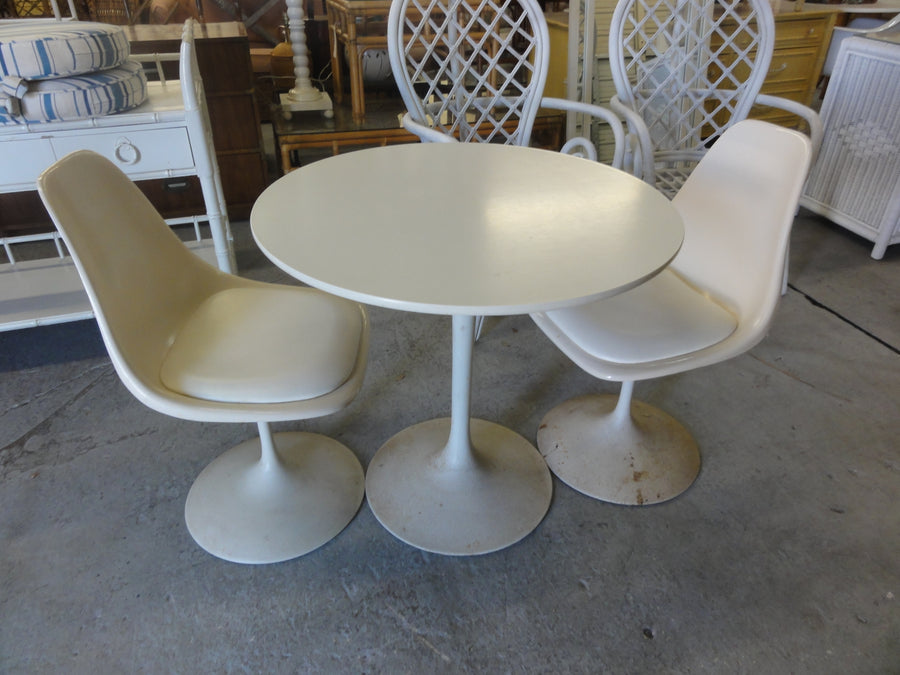 1970's Tulip Bistro Table & Chair Set