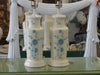 Pair of Powder Blue Flower Icing Lamps