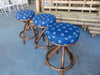 Set of 3 Swivel Rattan Bar Stools