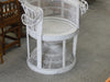 Palm Beach Chic Rattan Fan Back Chair