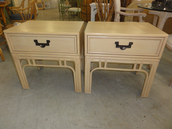 Pair of Rattan Side Tables