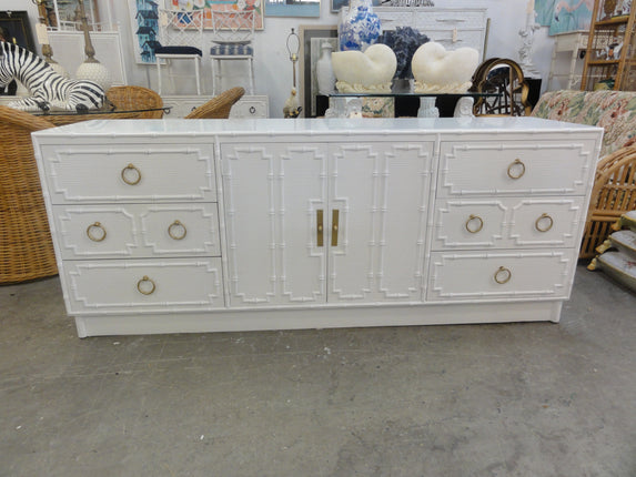 Restored Palm Beach Faux Bamboo Credenza