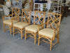 Set of 4 Rattan Chippendale Chairs
