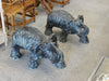Large Pair of Plaster Elephant Side Tables