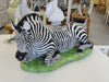 Large Italian Terracotta Zebra on Grass