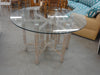 McGuire Style Rattan Glass Top Table