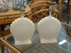 Pair of Plaster Clam Shell Lamps