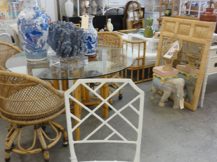 6 Brown Jordan Faux Bamboo Side Chairs