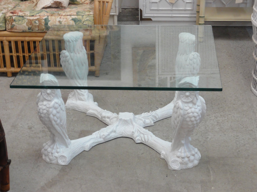 70's Palm Beach Chic Owl Coffee Table