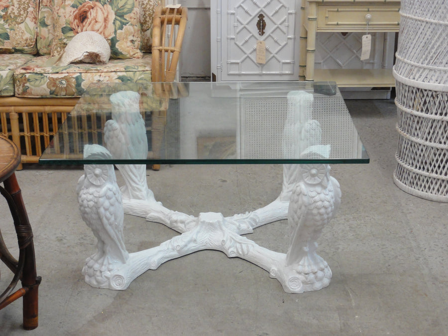 70's Palm Beach Chic Owl Coffee Table